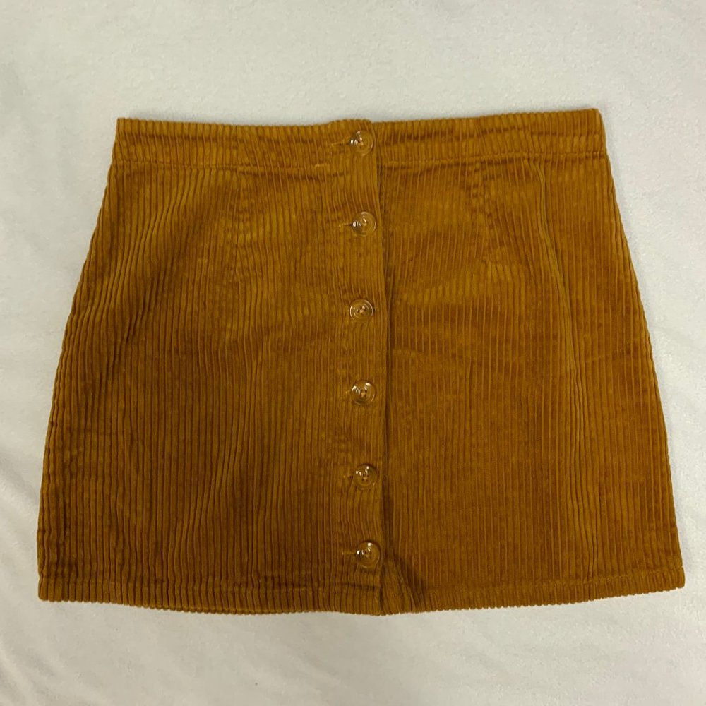 Forever 21 Corduroy  Button Up Skirt